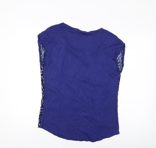Womens UK Size S Oasis Blue Basic T-Shirt