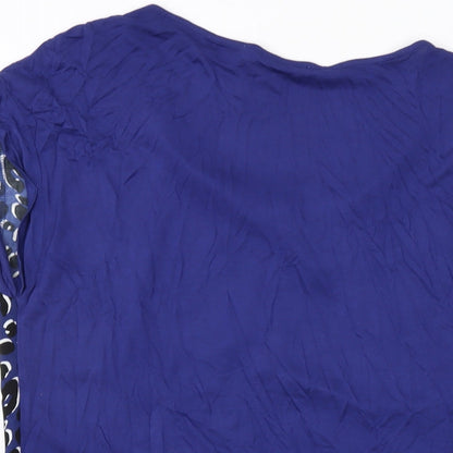 Womens UK Size S Oasis Blue Basic T-Shirt