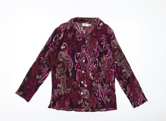 Womens UK Size 12 CC Purple Basic Blouse