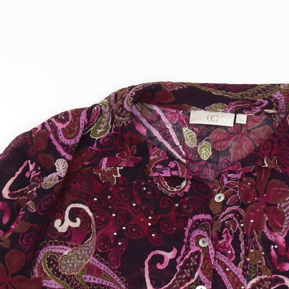 Womens UK Size 12 CC Purple Basic Blouse