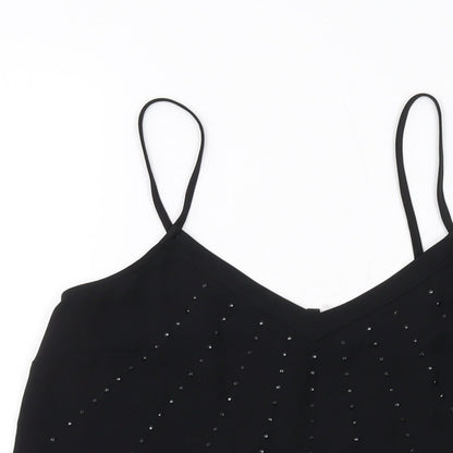 Womens UK Size 10 NEXT Black Basic Tank