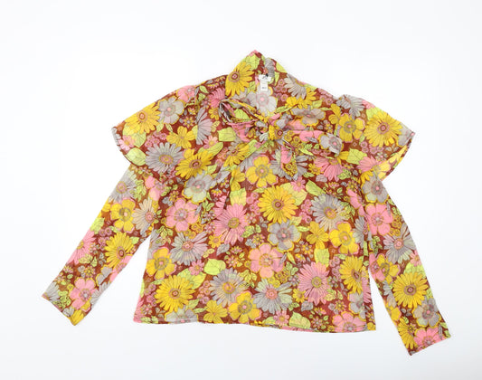 Womens UK Size 8 River Island Multicoloured Basic Blouse