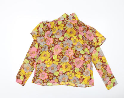 Womens UK Size 8 River Island Multicoloured Basic Blouse