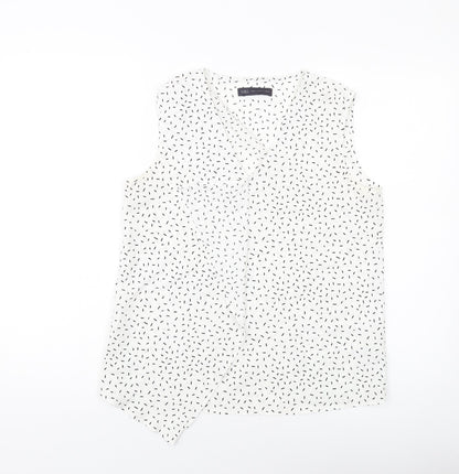 Womens UK Size 8 Marks and Spencer White Basic Tank