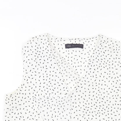 Womens UK Size 8 Marks and Spencer White Basic Tank