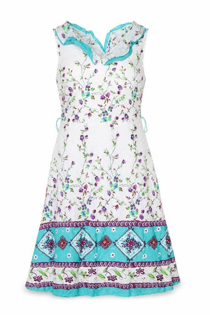 Klass Womens Multicoloured Geometric Polyester A-Line Size 12 V-Neck Zip