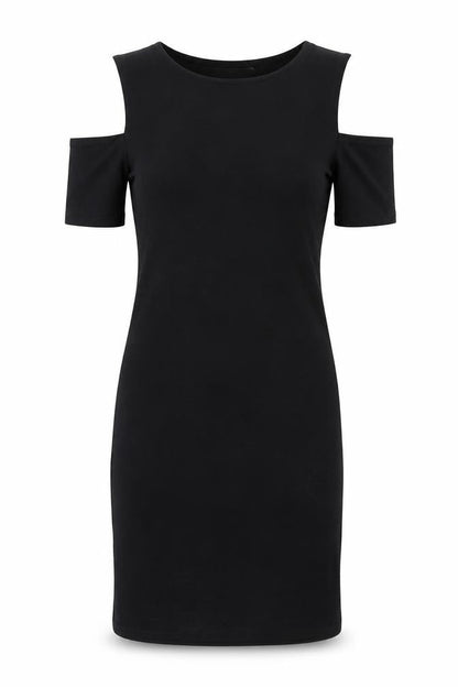 New Look Womens Black Cotton Mini Size 10 Round Neck Pullover