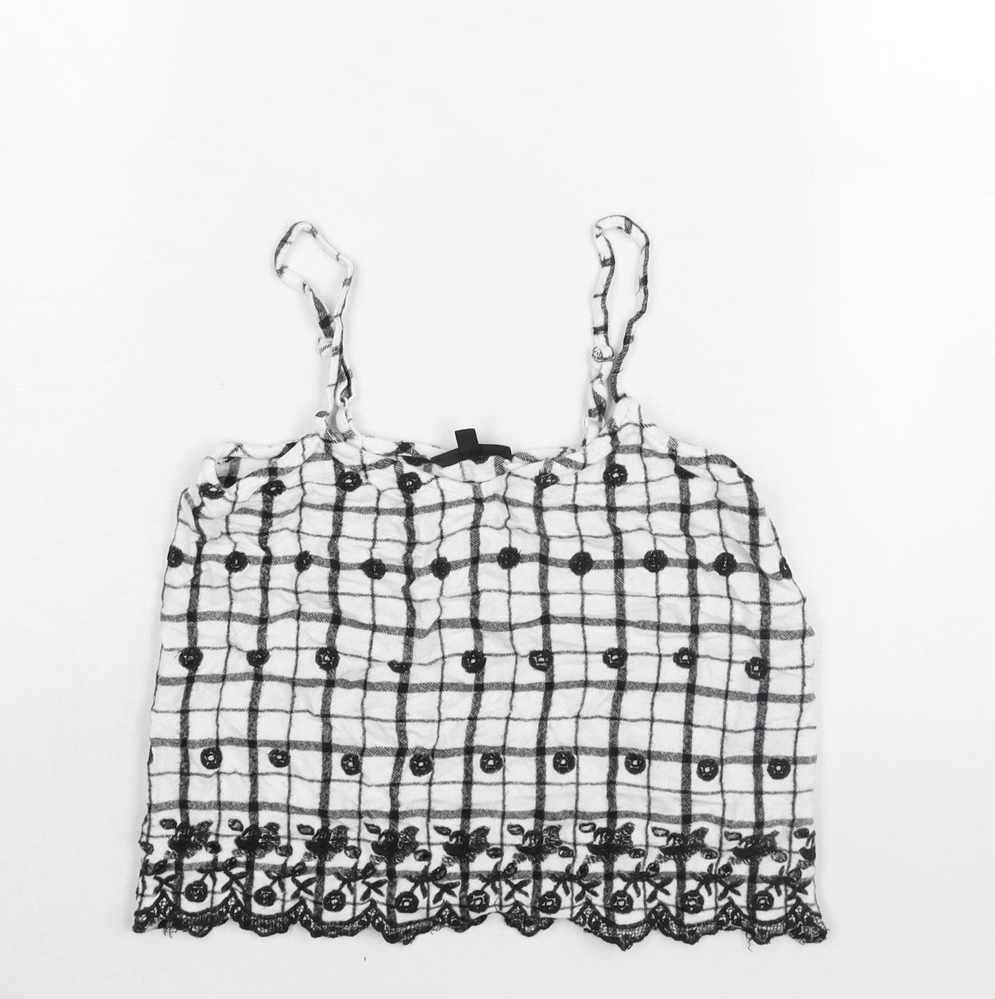 Womens UK Size 12 Topshop White Camisole Blouse