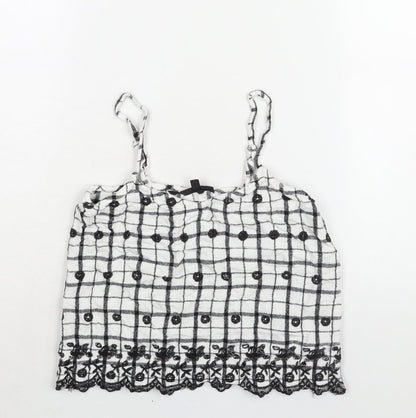 Womens UK Size 12 Topshop White Camisole Blouse