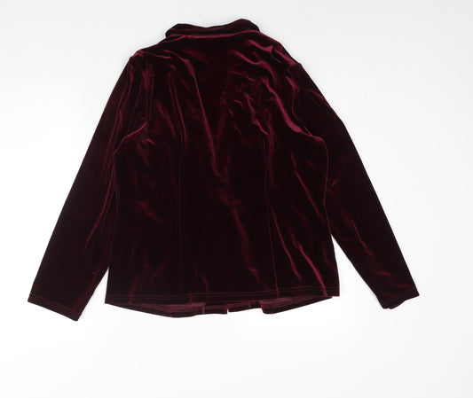 Joanna Hope Womens Red Jacket Size 16 Buckle