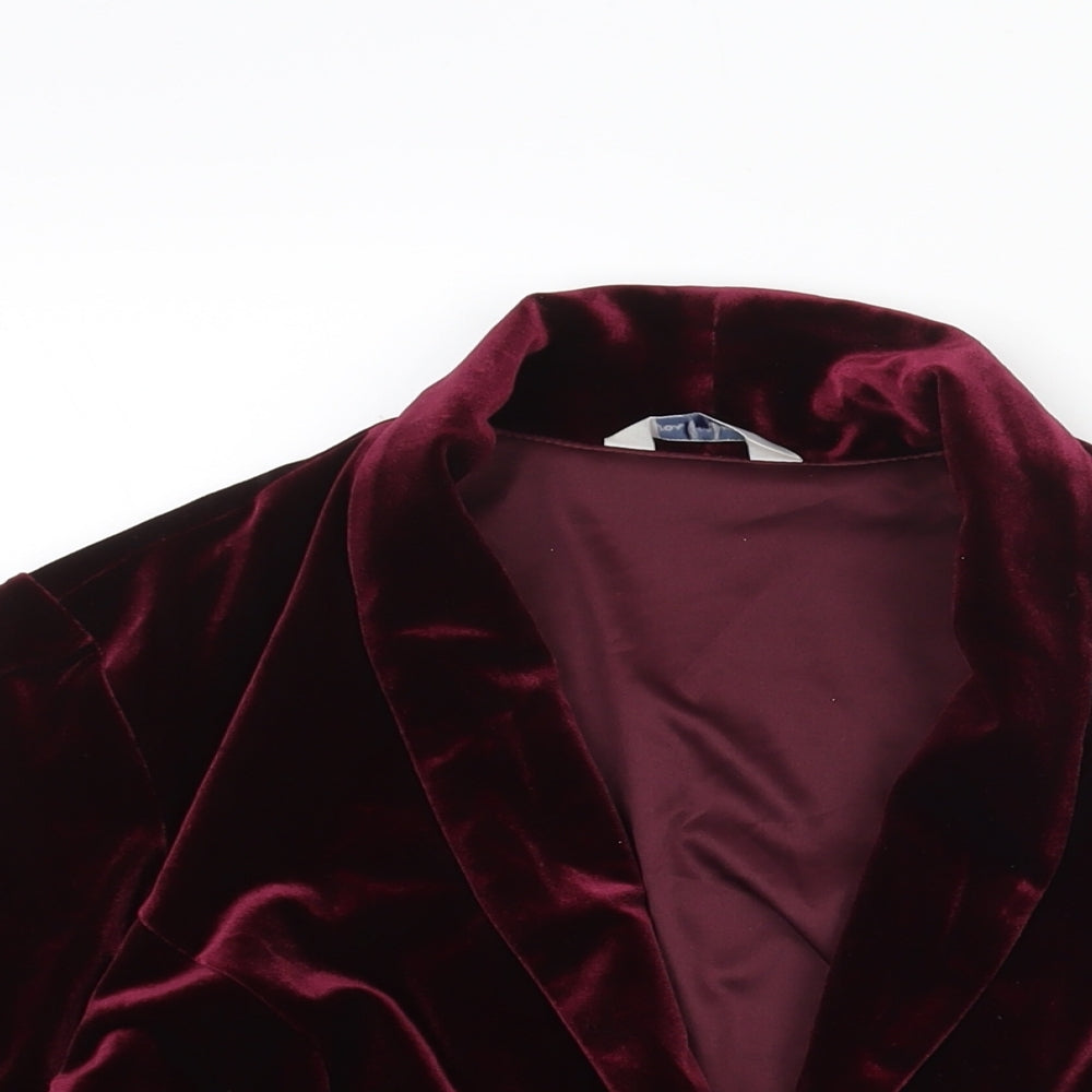 Joanna Hope Womens Red Jacket Size 16 Buckle