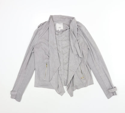 Womens UK Size 10 River Island Grey Jacket