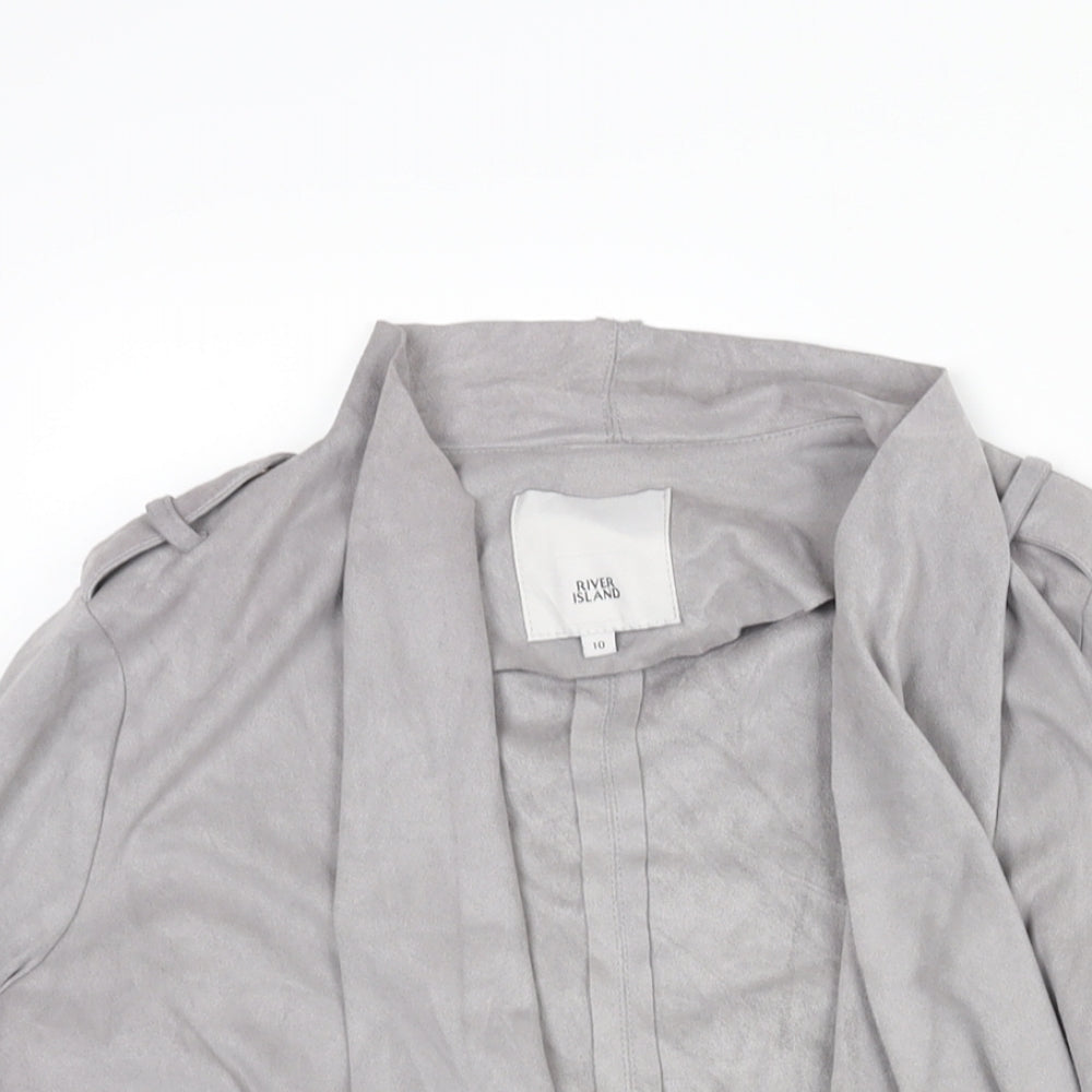 Womens UK Size 10 River Island Grey Jacket