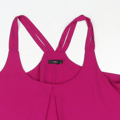 Womens UK Size 14 M&Co Pink Camisole Blouse