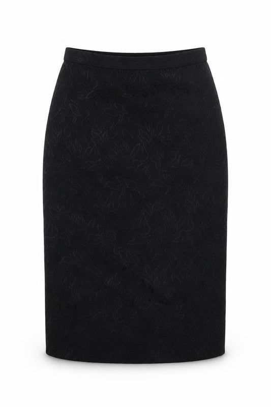St Michael Womens Black Polyester Straight & Pencil Skirt Size 10 Zip
