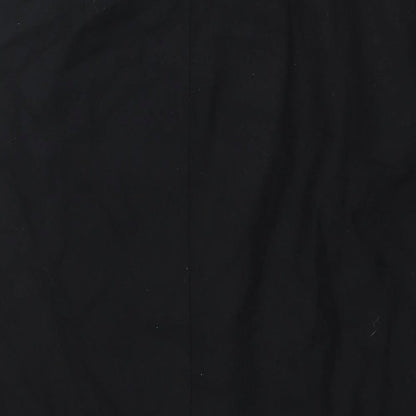 Made in Italy Womens Black Wool Straight & Pencil Skirt Size 30 in Zip
