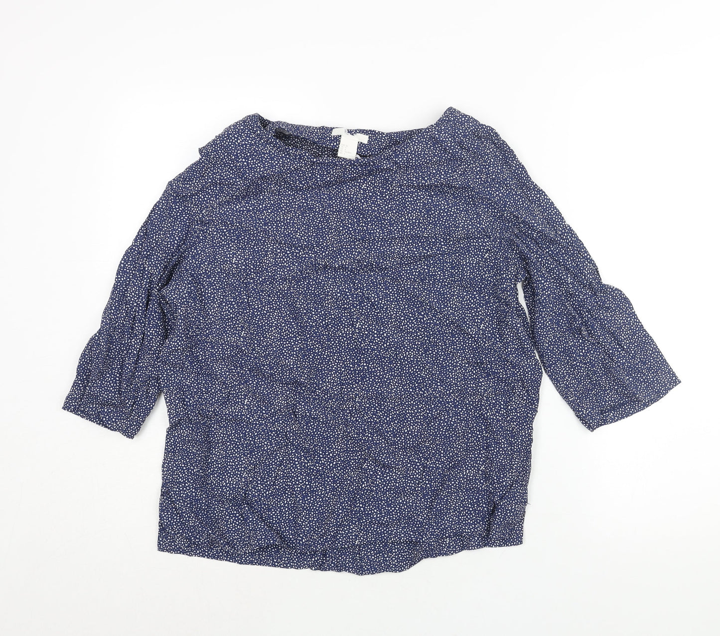 Womens UK Size 8 H&M Blue Basic Blouse