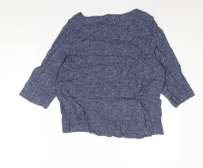 Womens UK Size 8 H&M Blue Basic Blouse