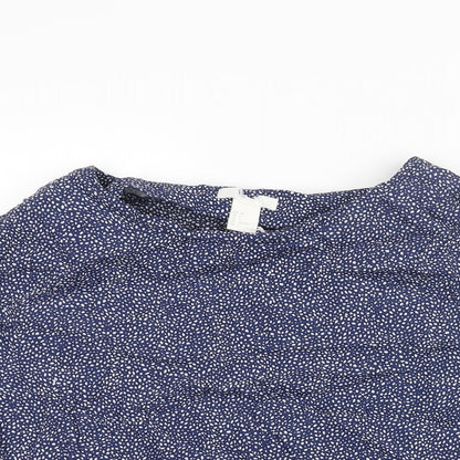 Womens UK Size 8 H&M Blue Basic Blouse