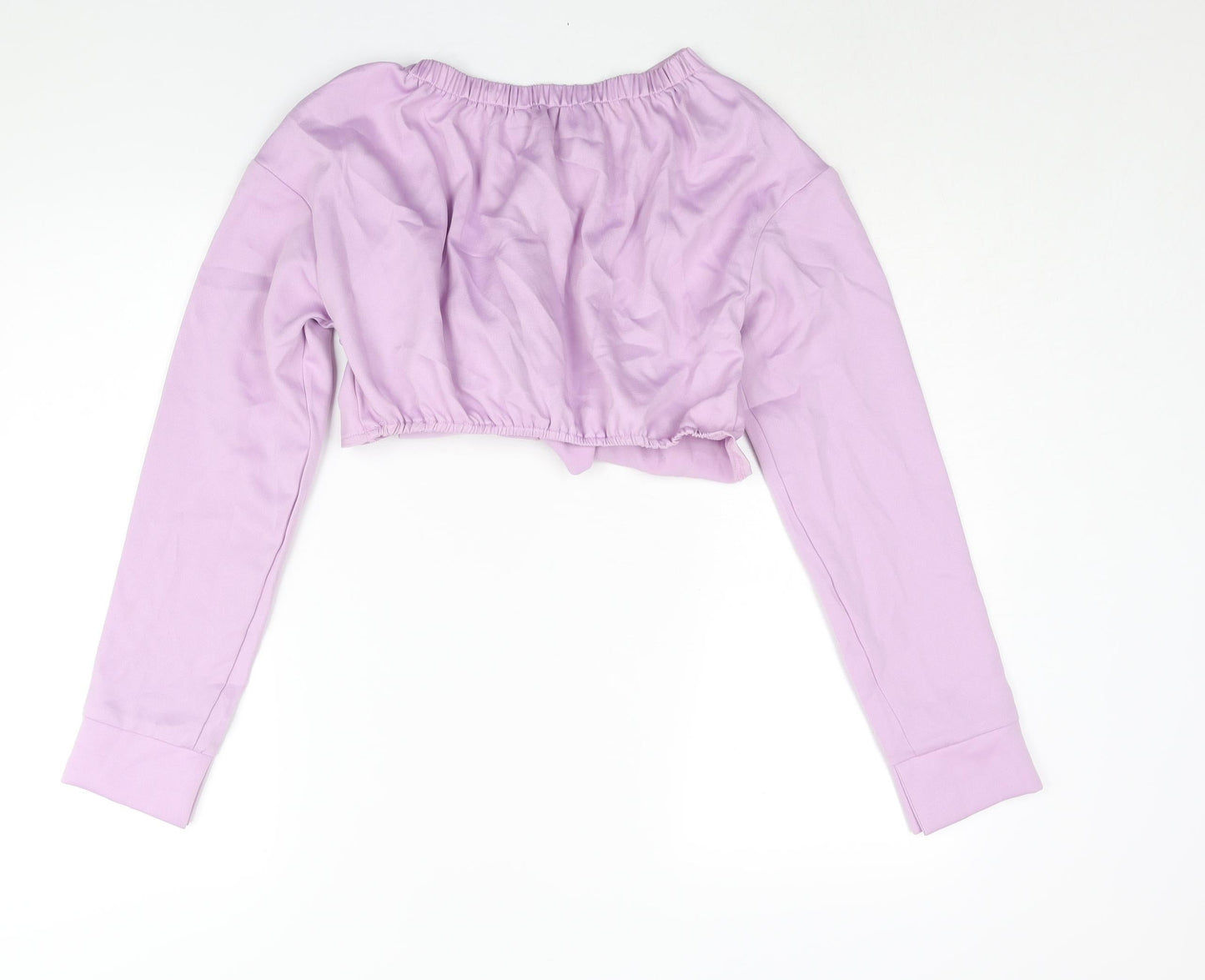 Womens UK Size 10 PRETTYLITTLETHING Purple Cropped Blouse