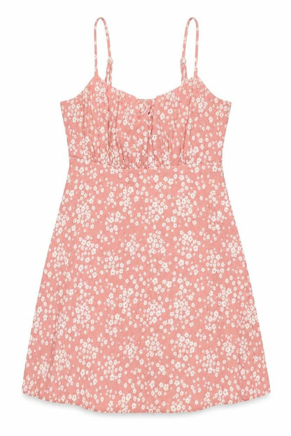 New Look Womens Pink Floral Polyester A-Line Size 12 Square Neck Pullover