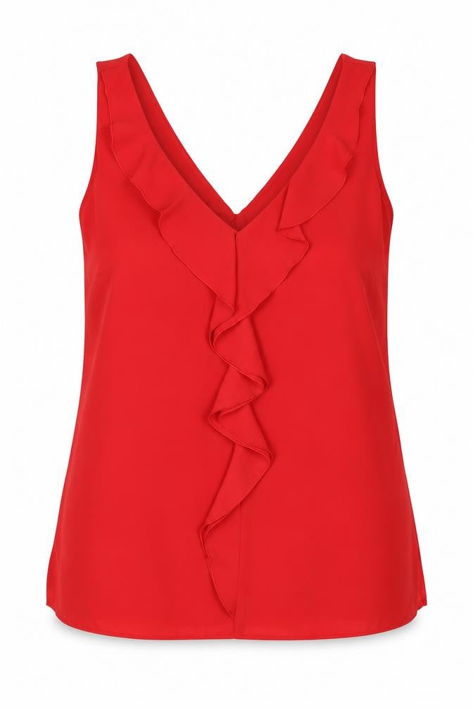 Womens UK Size 8 Wallis Red Camisole Blouse