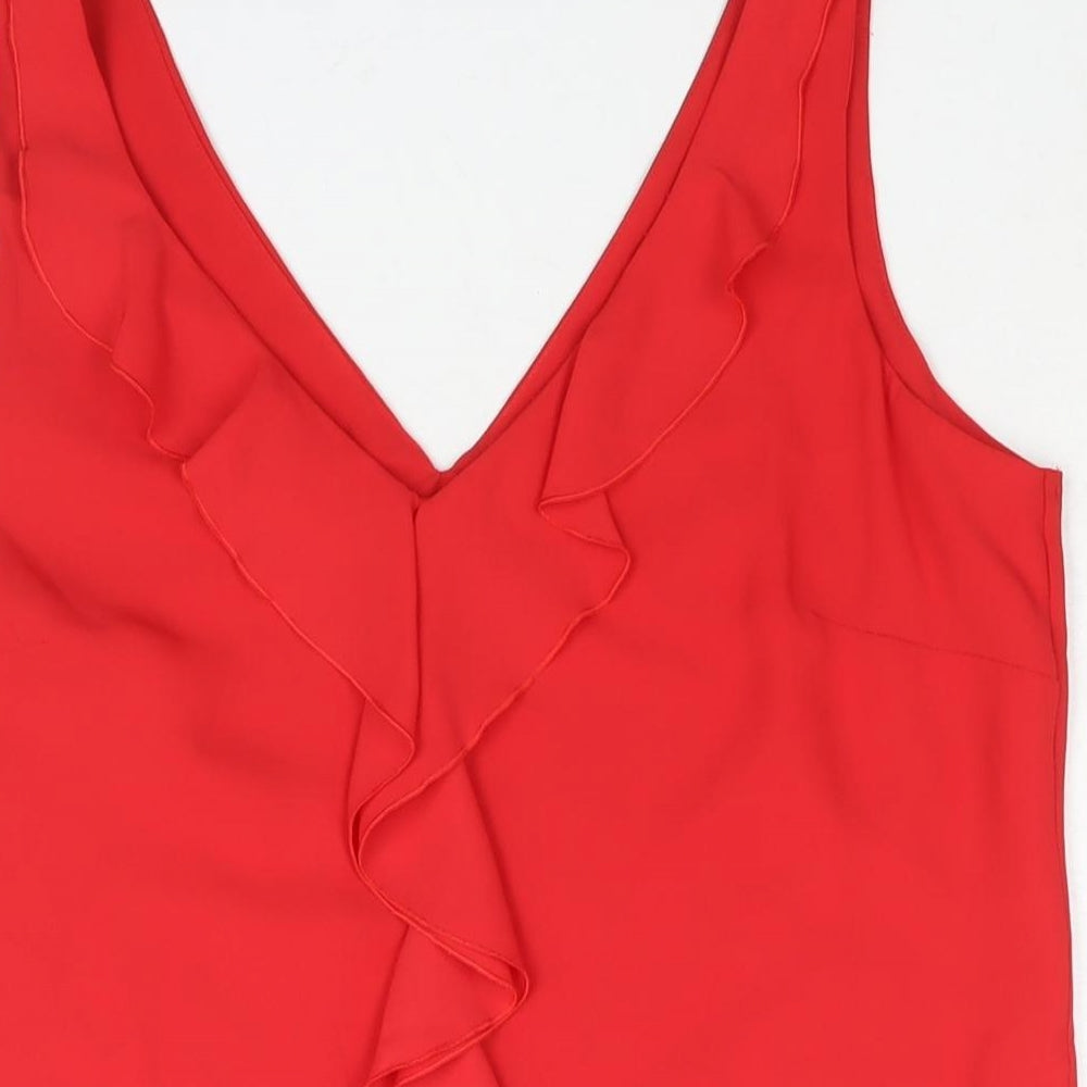 Womens UK Size 8 Wallis Red Camisole Blouse