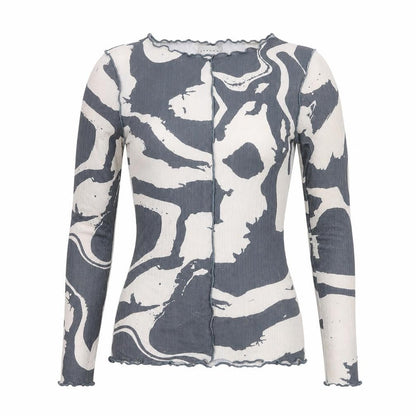 Womens UK Size 6 Topshop Grey Basic Blouse