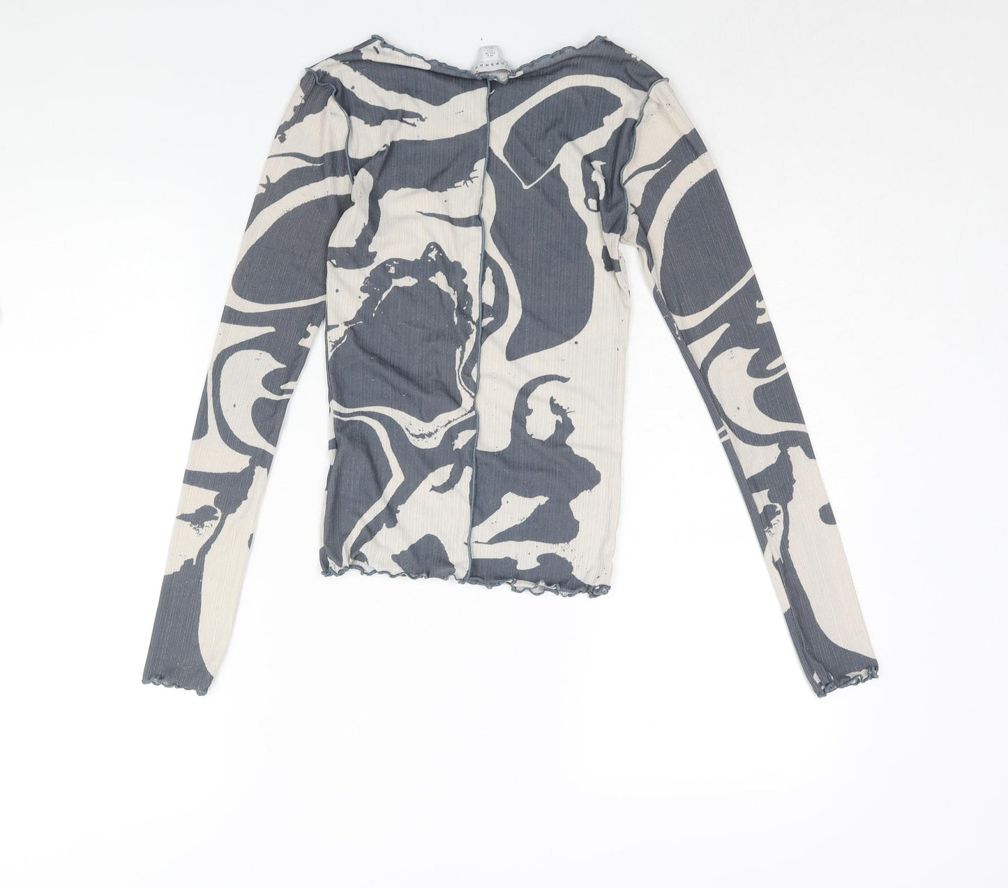 Womens UK Size 6 Topshop Grey Basic Blouse