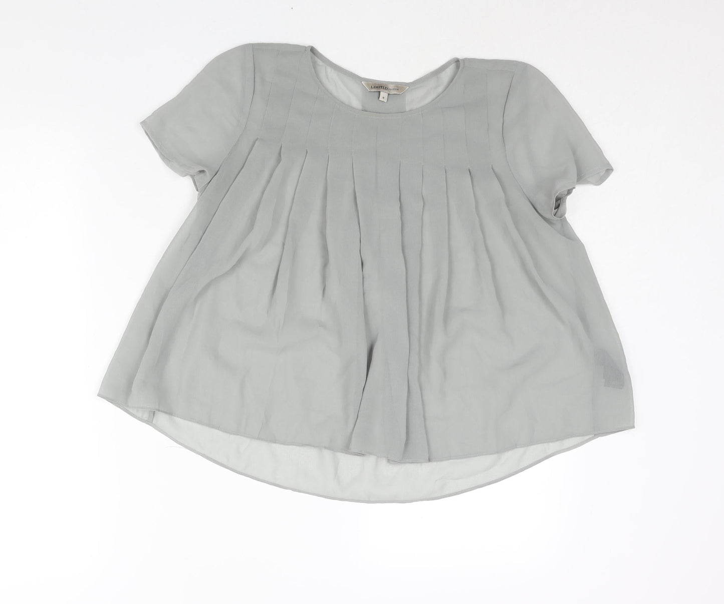 Womens UK Size 8 Marks and Spencer Grey Basic Blouse