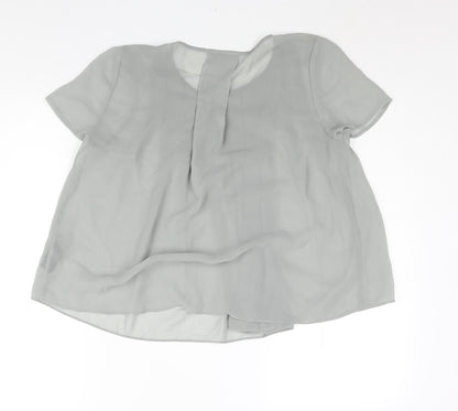 Womens UK Size 8 Marks and Spencer Grey Basic Blouse