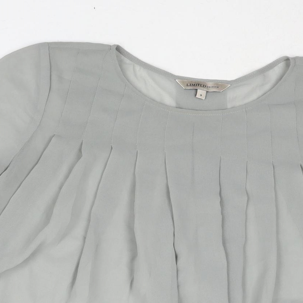 Womens UK Size 8 Marks and Spencer Grey Basic Blouse