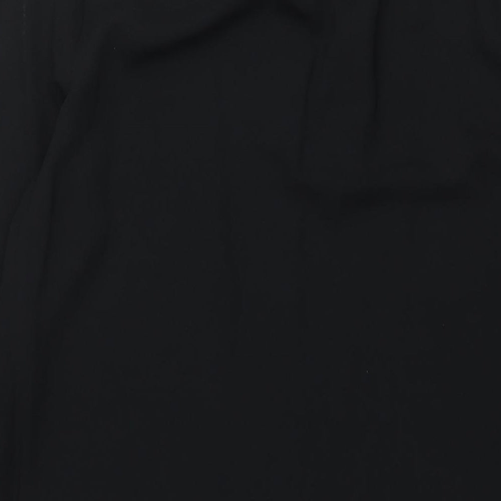 Marks and Spencer Womens Black Polyester Sheath Size 14 V-Neck Pullover