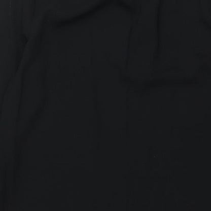 Marks and Spencer Womens Black Polyester Sheath Size 14 V-Neck Pullover