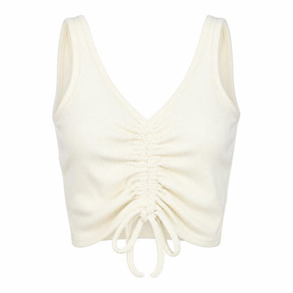 Womens UK Size 10 Missguided Ivory Cropped Blouse