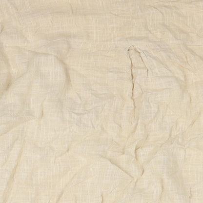 Boohoo Womens Beige Cotton Basic Button-Up Size M Collared