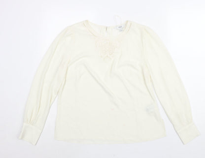 Womens UK Size 10 Marks and Spencer Ivory Basic Blouse