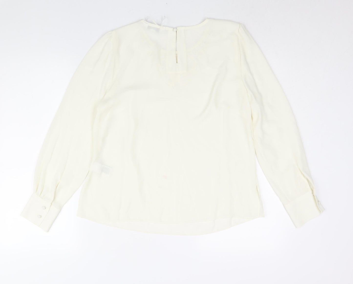 Womens UK Size 10 Marks and Spencer Ivory Basic Blouse