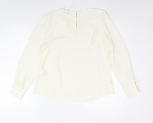Womens UK Size 10 Marks and Spencer Ivory Basic Blouse