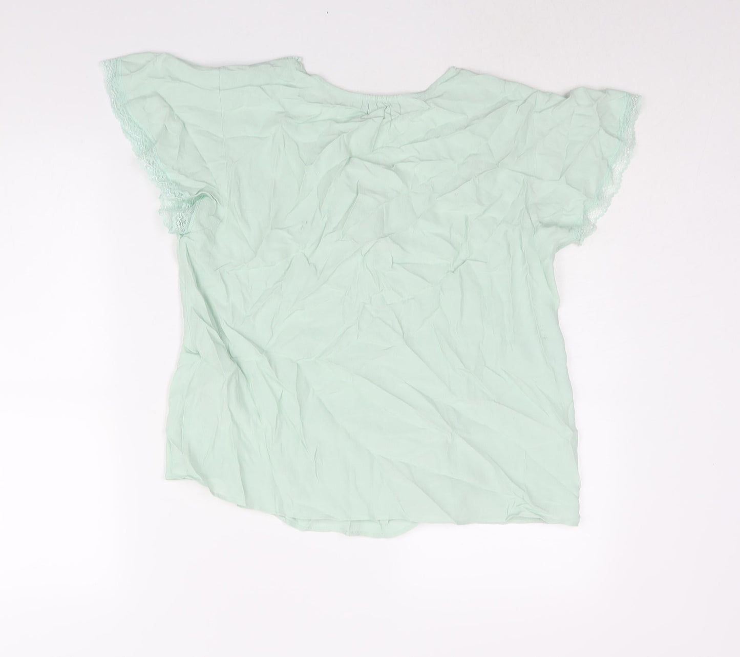 Womens UK Size 10 Marks and Spencer Green Basic Blouse