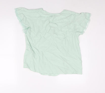 Womens UK Size 10 Marks and Spencer Green Basic Blouse