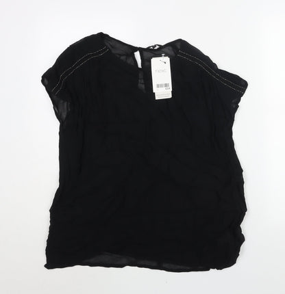 Womens UK Size 14 NEXT Black Basic Blouse
