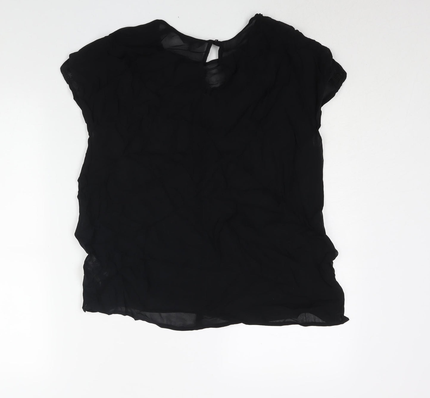 Womens UK Size 14 NEXT Black Basic Blouse