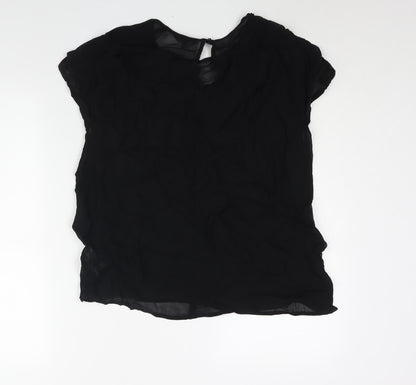 Womens UK Size 14 NEXT Black Basic Blouse