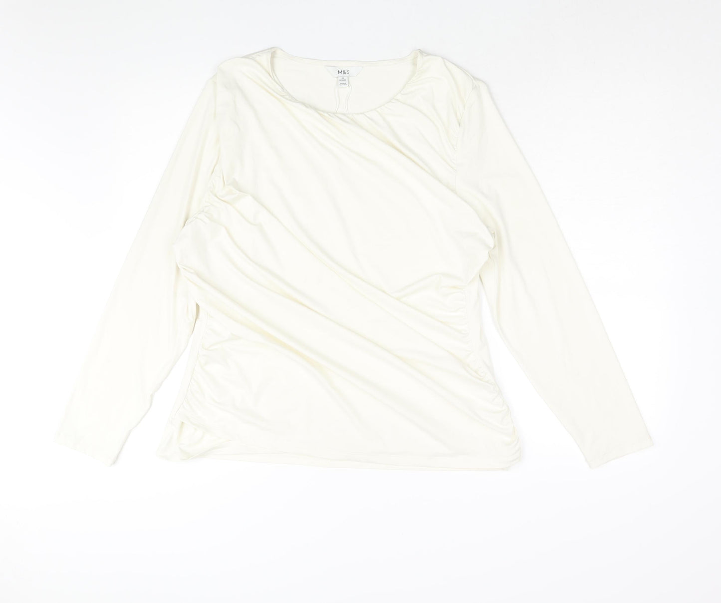 Womens UK Size 20 Marks and Spencer Ivory Basic Blouse