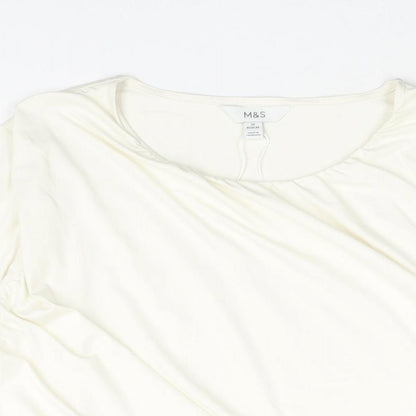 Womens UK Size 20 Marks and Spencer Ivory Basic Blouse