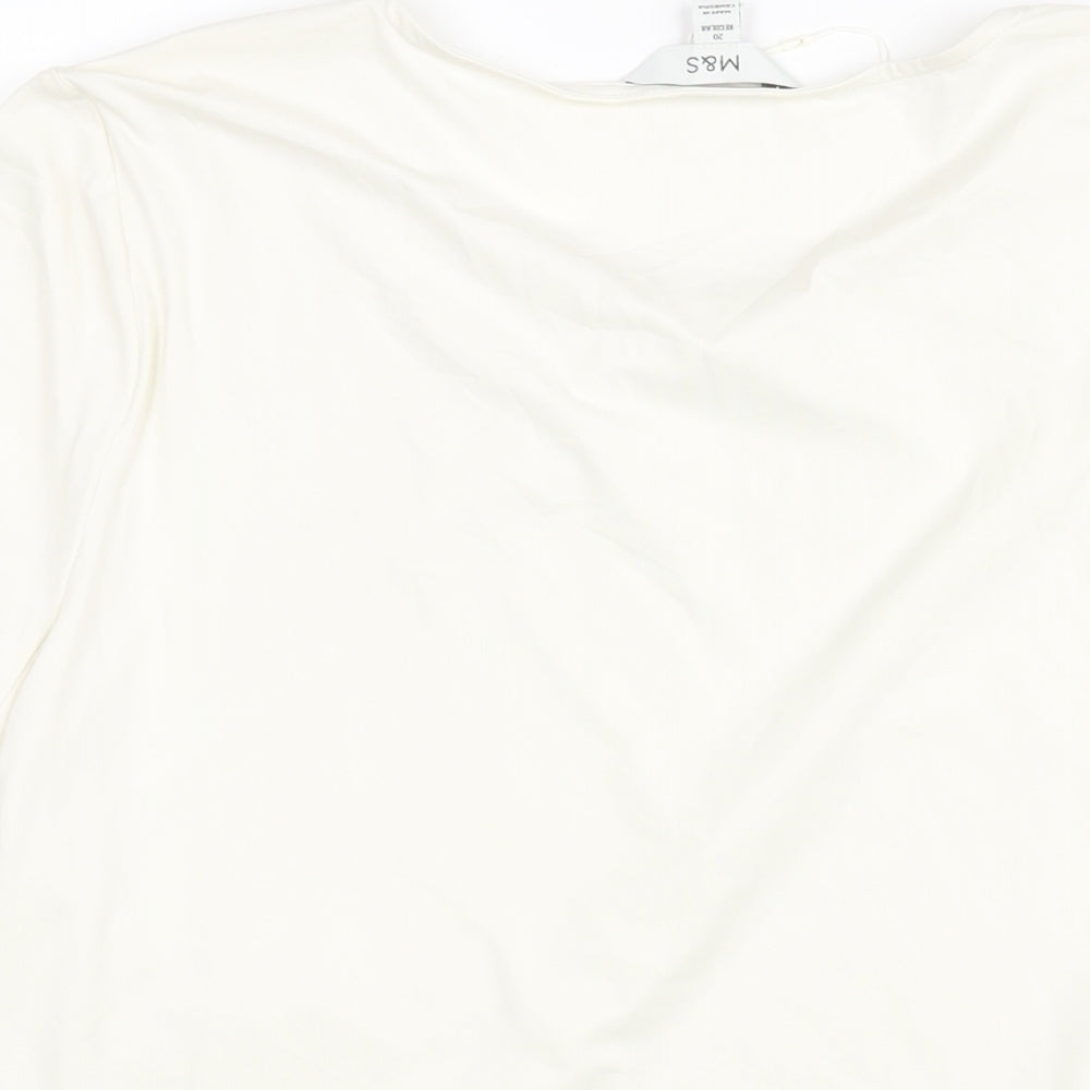 Womens UK Size 20 Marks and Spencer Ivory Basic Blouse