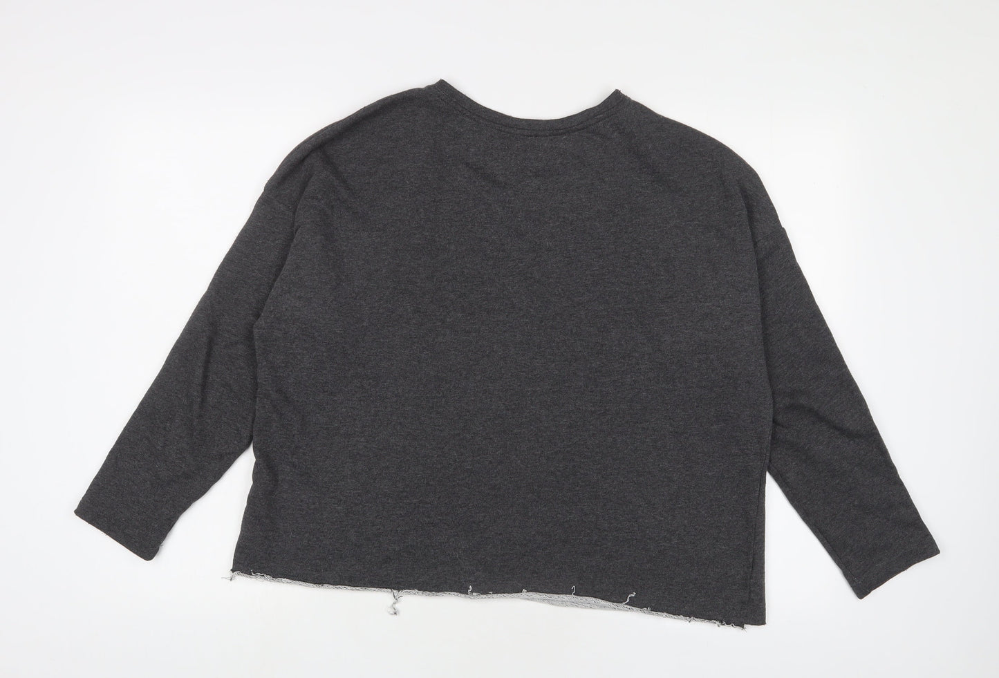 Womens UK Size M Pull&Bear Grey Pullover Sweatshirt