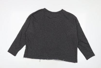 Womens UK Size M Pull&Bear Grey Pullover Sweatshirt