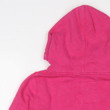Hollister Womens Pink Cotton Pullover Hoodie Size L Pullover - Logo, Embroidered